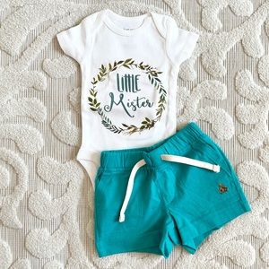 Baby boy little mister hospital outfit NB new!